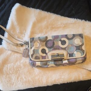 Coach Sequin Wristlet